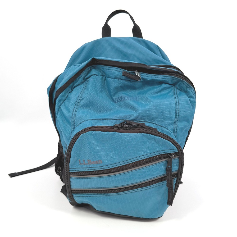 L.L. Bean Original Book Pack Travel School‎ Teal Blue Nylon Backpack